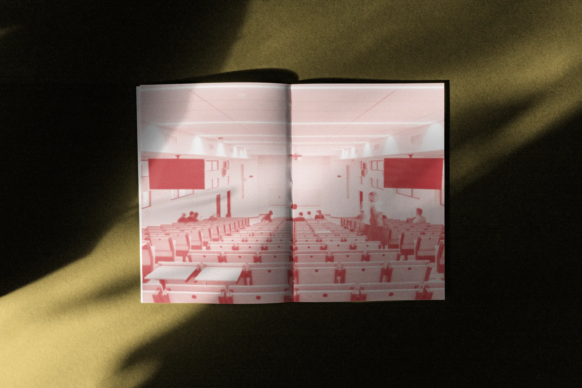 Double page photographique du livre des 20 ans de l’agence d’architecture AMM, mettant en valeur l’une de ses réalisations.